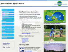 Tablet Screenshot of naturfreibad-haunstetten.de